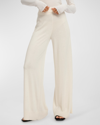 Splendid Wide-leg Knit Sweater Pants In Coconut