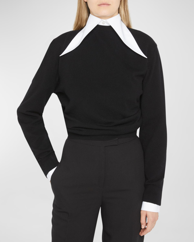 The Row Laris Twisted Cashmere Sweater In Black