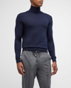 Isaia Men's Cashmere Turtleneck Sweater In Navy