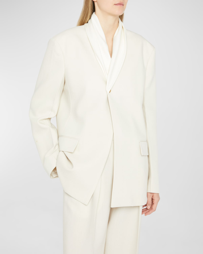 The Row Jeanette Blazer Jacket In Eggshell