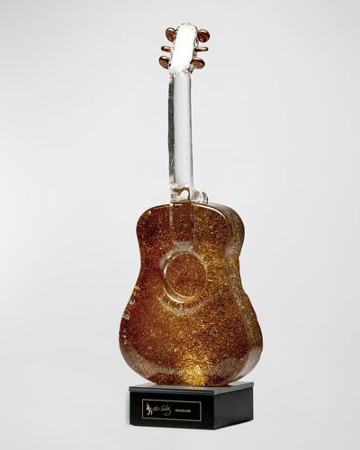 Kosta Boda Elvis Presley: Graceland Limited Edition Crystal Guitar By Kjell Engman In Bronze
