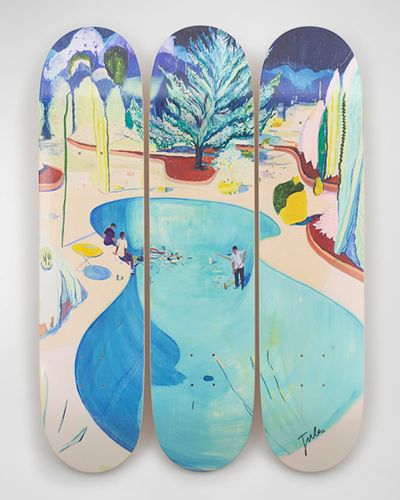 The Skateroom New Arrivals By Jules De Balincourt Skateboard Triptych Wall Art, Hand-signed