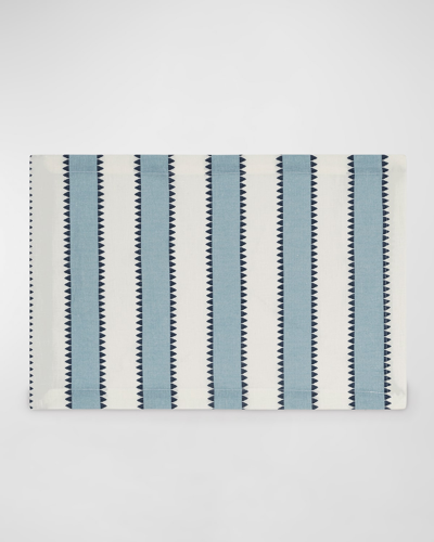 Matouk Apollo Stripe Placemats, Set Of 4 In Sky