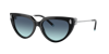 Tiffany & Co Tf4195 Cat-eye Brand-embellished Acetate And Metal Sunglasses In Azure Gradient Blue