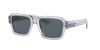 Prada Eyewear Rectangular Frame Sunglasses In Blue