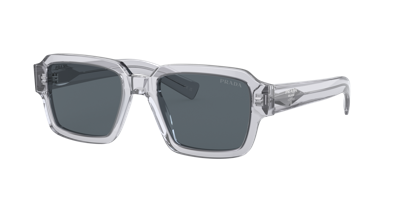 Prada Rectangular Men's Sunglasses, Pr 02zs In Blue