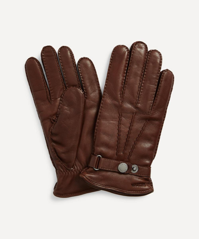 Hestra Jake Wool-lined Leather Gloves In Chestnut Brown