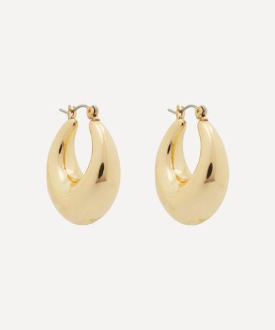 Kenneth Jay Lane 14ct Gold-plated Oval Hoop Earrings
