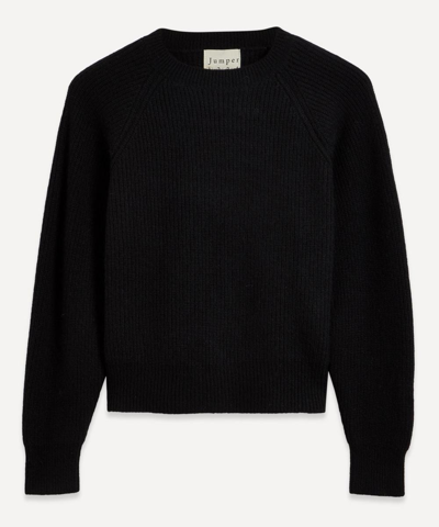 Jumper Cropped Cashmere Crew-neck  In Black