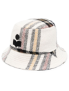 Isabel Marant Haley Checked Wool Bucket Hat In Beige