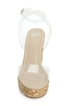 Bp. Ginny Espadrille Ankle Strap Wedge Sandal In Clear