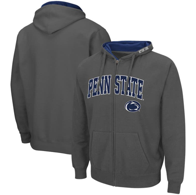 Colosseum Men's Penn State Nittany Lions Arch Logo 3.0 Full-zip Hoodie In Charcoal