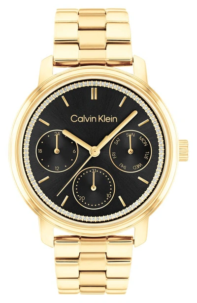 Calvin Klein Women's Gold-tone Stainless Steel Bracelet Watch 38mm
