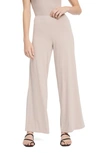 Splendid Wide-leg Knit Sweater Pants In Praline