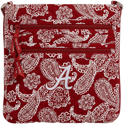 Vera Bradley Alabama Crimson Tide Iconic Triple-zip Bandana Hipster Crossbody Purse