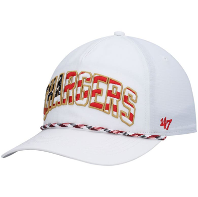 47 ' White Los Angeles Chargers Hitch Stars And Stripes Trucker Adjustable Hat