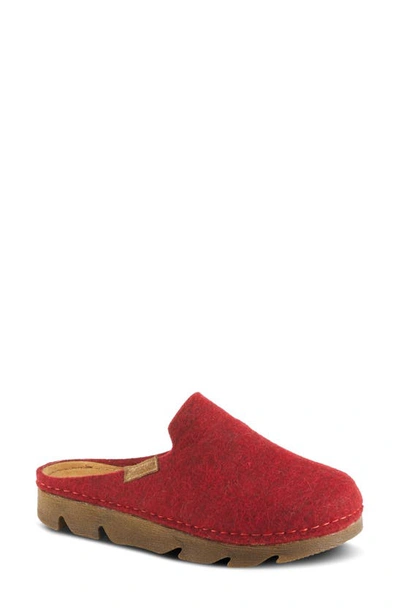 Flexus By Spring Step Cloggish Mule In Red