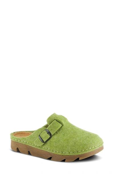 Flexus By Spring Step Clogger Mule In Green