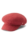 Helen Kaminski Vicky Bouclé Wool Baker Boy Hat In Winter Rose