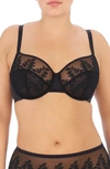 Natori Floral Embroidered Underwire Bra In Black