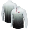 Colosseum Gray Arkansas Razorbacks Magic Team Logo Quarter-zip Jacket In Gray