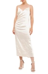 Endless Rose Surplice Satin Slipdress In Champagne
