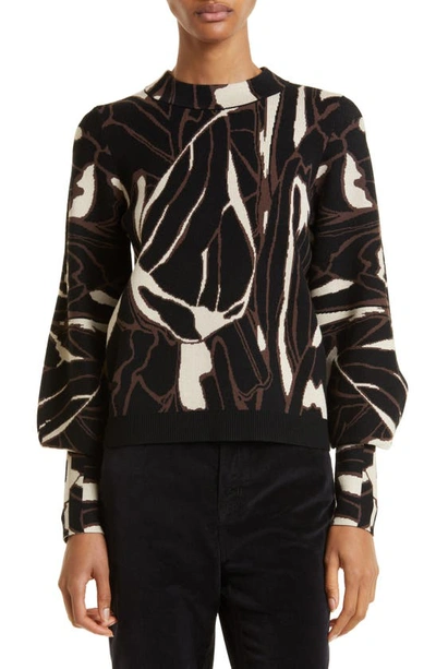 Ted Baker Marelia Jacquard Sweater In Black