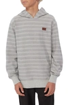 O'neill Kids' Bavaro Stripe Pullover Hoodie In Fog