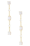 Ettika Elegant Opal Sway Dangle Earrings In Gold