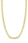 Sterling Forever 14k Plated Interlocking Curb Chain Necklace In Gold