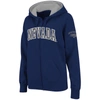 Colosseum Stadium Athletic Navy Nevada Wolf Pack Arched Name Full-zip Hoodie In Navy