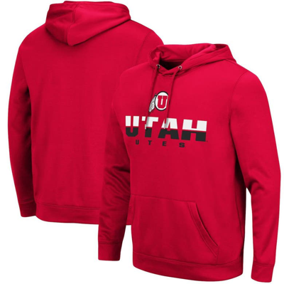 Colosseum Red Utah Utes Lantern Pullover Hoodie