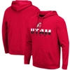 Colosseum Red Utah Utes Lantern Pullover Hoodie In Red