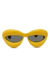 Loewe Inflated Injection Plastic Cat-eye Sunglasses In Yellow/gray