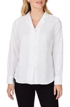 Foxcroft Monica Long Sleeve Button-up Blouse In White