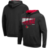 Colosseum Black Louisville Cardinals Slash Stack 2.0 Pullover Hoodie In Black