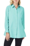 Foxcroft Cici Non-iron Tunic Blouse In Oceanside