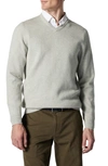 Rodd & Gunn Kelvin Grove Solid Supima® Cotton V-neck Sweater In Pebble