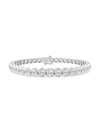 Saks Fifth Avenue Women's Build Your Own Collection 14k White Gold & Lab Grown Diamond Half Bezel Tennis Bracelet In 10 Tcw White Gold