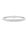Saks Fifth Avenue Women's Build Your Own Collection 14k White Gold & Lab Grown Diamond Half Bezel Tennis Bracelet In 8 Tcw White Gold