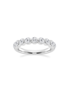 Saks Fifth Avenue Women's Build Your Own Collection 14k White Gold & 9 Natural Round Diamond Wedding Band In 2 Tcw White Gold