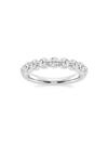Saks Fifth Avenue Women's Build Your Own Collection 14k White Gold & 9 Natural Round Diamond Wedding Band In 0.5 Tcw White Gold