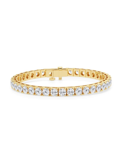 Saks Fifth Avenue Women's Build Your Own Collection 14k Yellow Gold & Lab Grown Diamond Four Prong Tennis Bracelet In 15 Tcw Yellow Gold