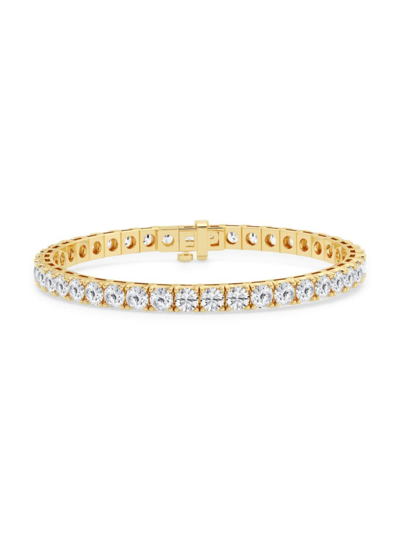 Saks Fifth Avenue Women's Build Your Own Collection 14k Yellow Gold & Lab Grown Diamond Four Prong Tennis Bracelet In 13 Tcw Yellow Gold