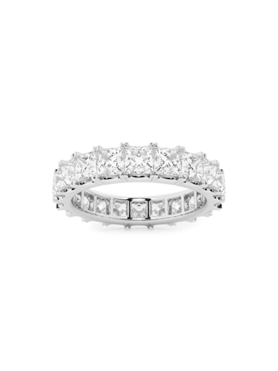 Saks Fifth Avenue Women's Build Your Own Collection Platinum & Natural Princess Diamond Eternity Band In 4 Tcw Platinum