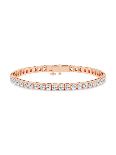 Saks Fifth Avenue Women's Build Your Own Collection 14k Rose Gold & Lab Grown Diamond Four Prong Tennis Bracelet In 12 Tcw Rose Gold