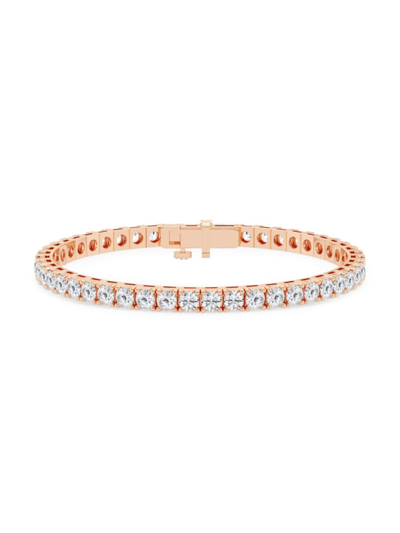 Saks Fifth Avenue Women's Build Your Own Collection 14k Rose Gold & Lab Grown Diamond Four Prong Tennis Bracelet In 20 Tcw Rose Gold