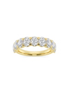 Saks Fifth Avenue Women's Build Your Own Collection 14k Yellow Gold & 9 Natural Oval Diamond Anniversary Band In 3 Tcw Yellow Gold