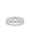 Saks Fifth Avenue Women's Build Your Own Collection Platinum & 5 Lab Grown Emerald Diamond Anniversary Band In 5 Tcw Platinum
