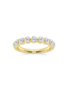 Saks Fifth Avenue Women's Build Your Own Collection 14k Yellow Gold & 9 Natural Round Diamond Wedding Band In 0.5 Tcw Yellow Gold